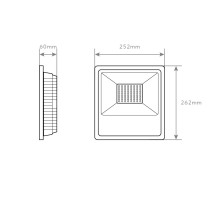 PROJETOR SERIE C CINZENTO 50W 4200K