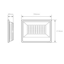 PROJETOR SERIE S PRETO 100W 6400K