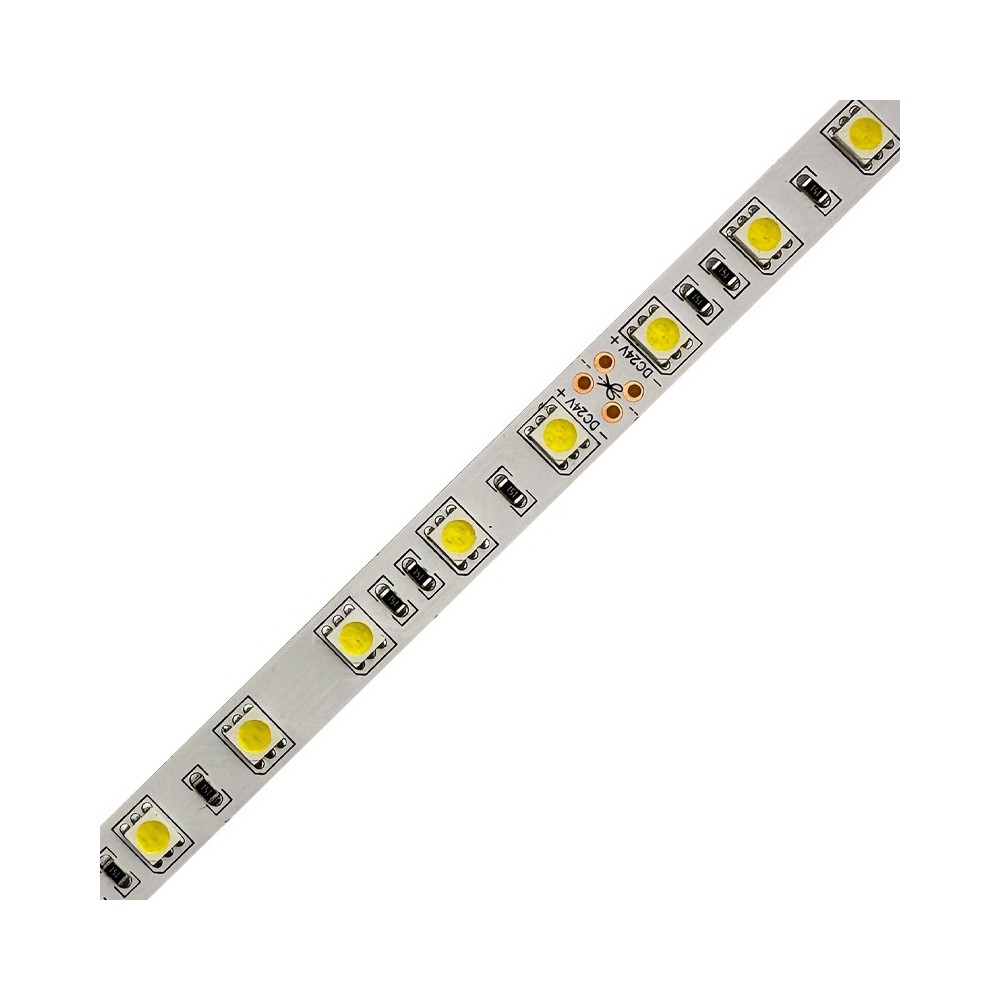 FITA LED 5050 60 LEDS 14.4W 24V IP20 3000K