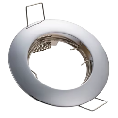 ARO GU10/MR16  REDONDO NÍQUEL FIXO