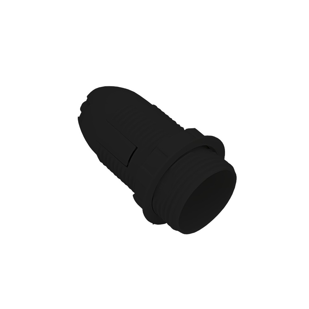 CASQUILHO E14 PVC PRETO ROSCA