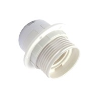 CASQUILHO E27 PVC BRANCO MEIA ROSCA