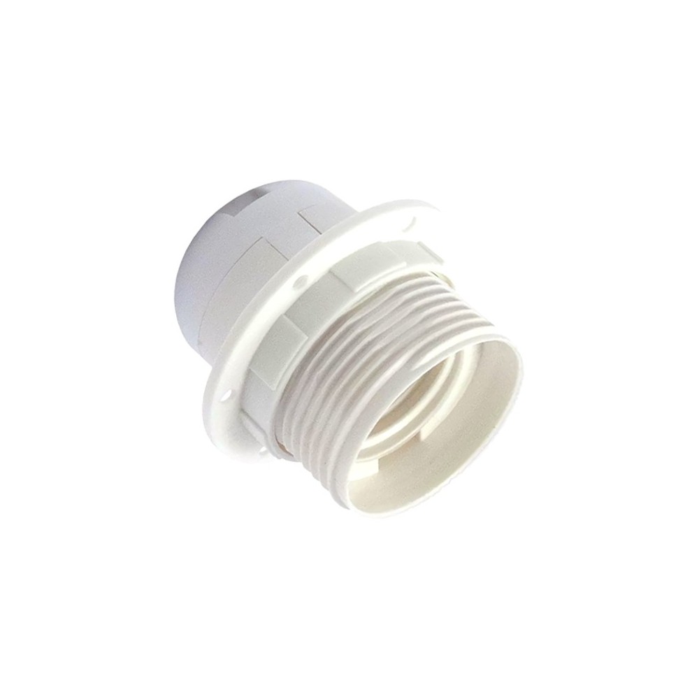 CASQUILHO E27 PVC BRANCO MEIA ROSCA