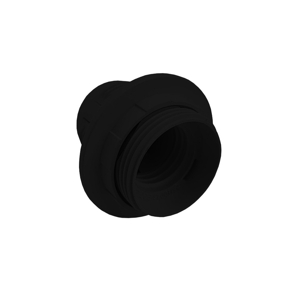 CASQUILHO E27 PVC PRETO ROSCA