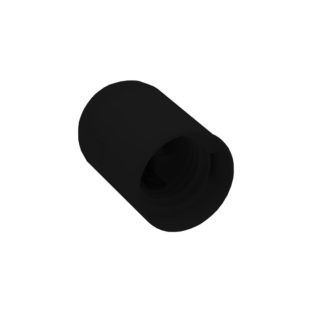 CASQUILHO E27 PVC PRETO LISO