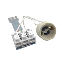 CASQUILHO GU10 CERÂMICA COM REPICAGEM LIG. RÁPIDA