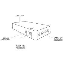 TRANSFORMADOR 12V 60W 5A IP44 PARA MÓVEIS