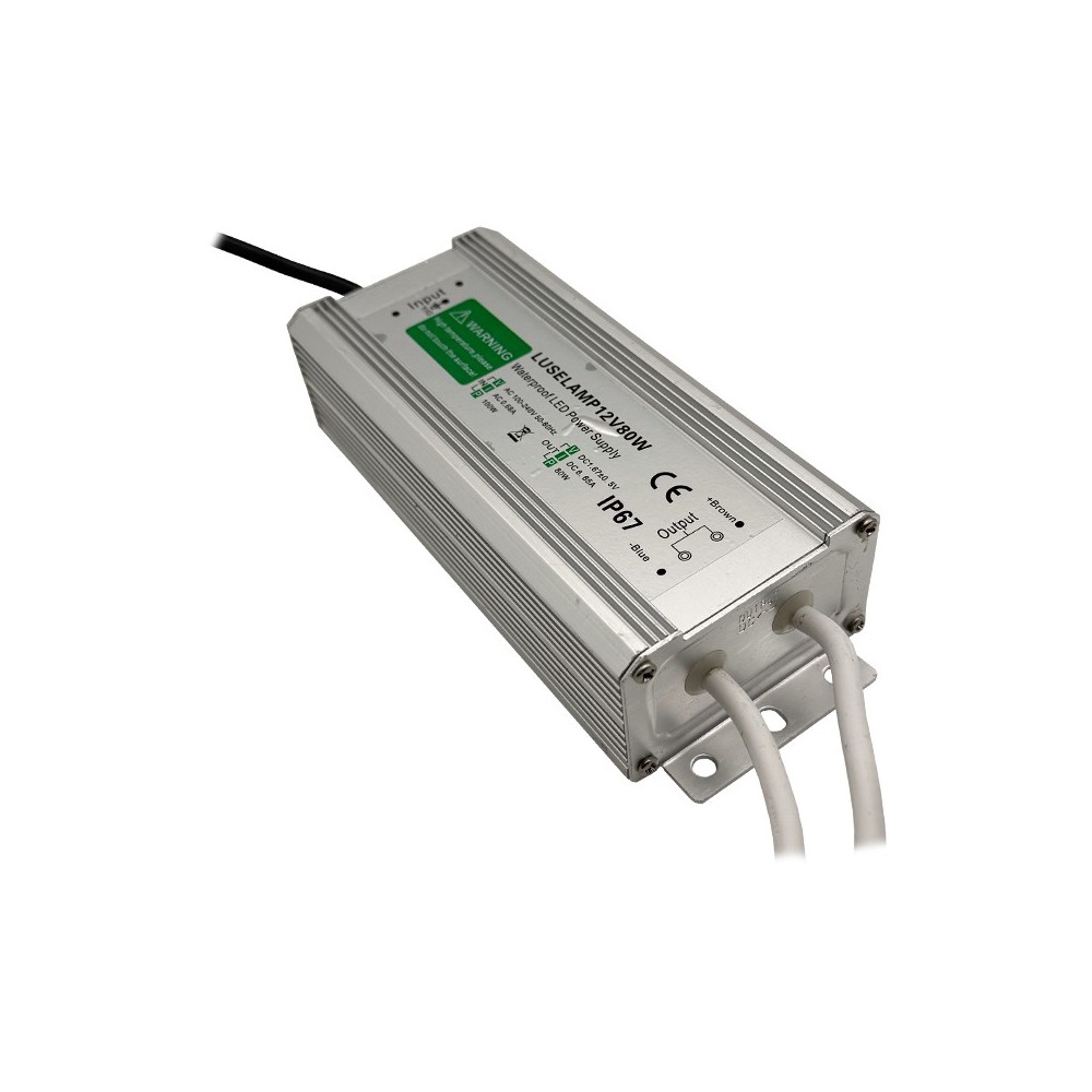 TRANSFORMADOR 12V 80W 6.5A IP67