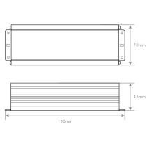 TRANSFORMADOR 12V 80W 6.5A IP67