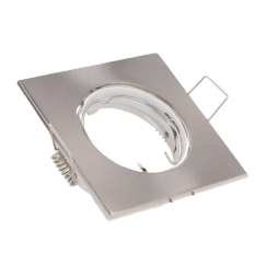 ARO GU10/MR16 QUADRADO NÍQUEL FIXO