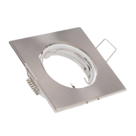 ARO GU10/MR16 QUADRADO NÍQUEL FIXO