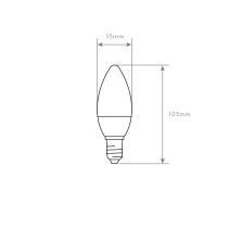 LÂMPADA C37 E14 7W 6400K