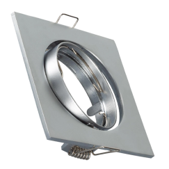 ARO GU10/MR16 QUADRADO NÍQUEL ORIENTÁVEL