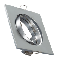 ARO GU10/MR16 QUADRADO NÍQUEL ORIENTÁVEL