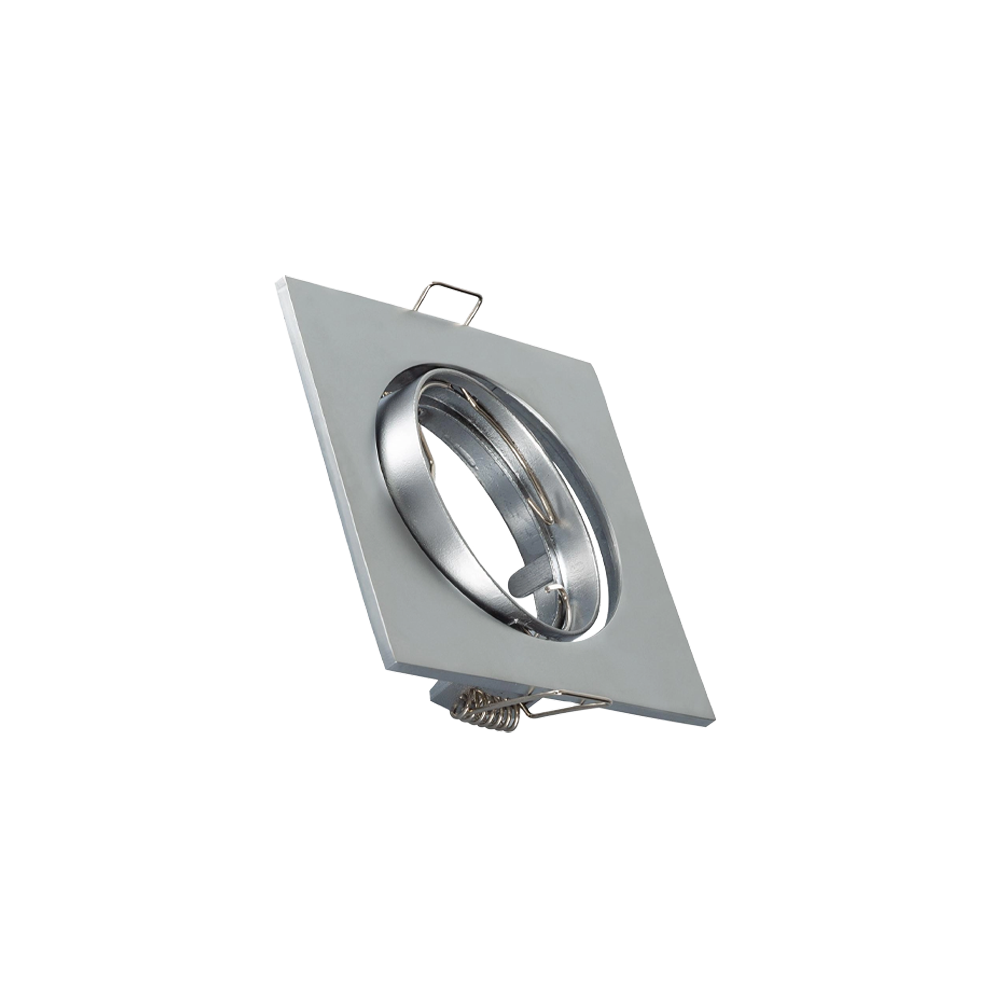 ARO GU10/MR16 QUADRADO NÍQUEL ORIENTÁVEL