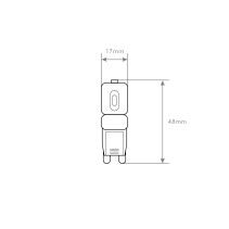 LÂMPADA G9 3W 220V PVC 3000K