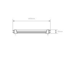 LÂMPADA T8 10W 600mm ALUMÍNIO 4200K