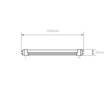 LÂMPADA T8 16W 1000mm ALUMÍNIO 6400K