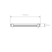 LÂMPADA T8 50W 1500mm ALUMÍNIO 4200K