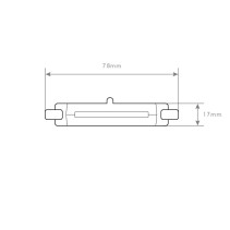 LÂMPADA R7S 5W 78mm COB DIMÁVEL 3000K