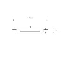 LÂMPADA R7S 10W 118mm COB DIMÁVEL 6400K