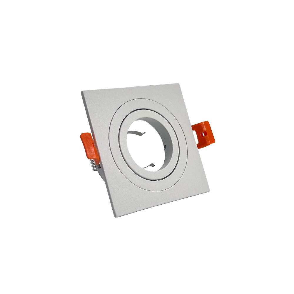 ARO GU10/MR16 PLANO QUADRADO BRANCO ORIENTÁVEL