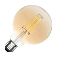 LÂMPADA G125 E27 8W FILAMENTO ÂMBAR DIMÁVEL 2700K
