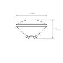 LÂMPADA PAR56 40W 12V IP68 3000K