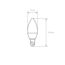 LÂMPADA C37 E14 6W 6400K LUMILIGHT