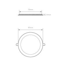 PAINEL LED EMBUTIR 4W REDONDO BRANCO 3000K LM