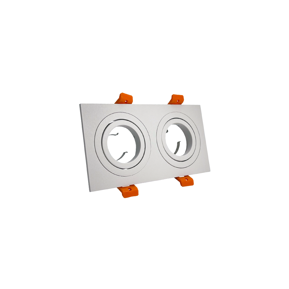 ARO GU10/MR16 PLANO 2*GU10 BRANCO ORIENTÁVEL