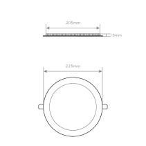 PAINEL LED EMBUTIR 18W REDONDO BRANCO 6400K LM