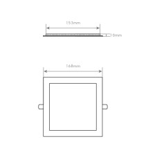 PAINEL LED EMBUTIR 12W QUADRADO BRANCO 4200K LM