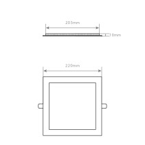 PAINEL LED EMBUTIR 18W QUADRADO BRANCO 4200K LM