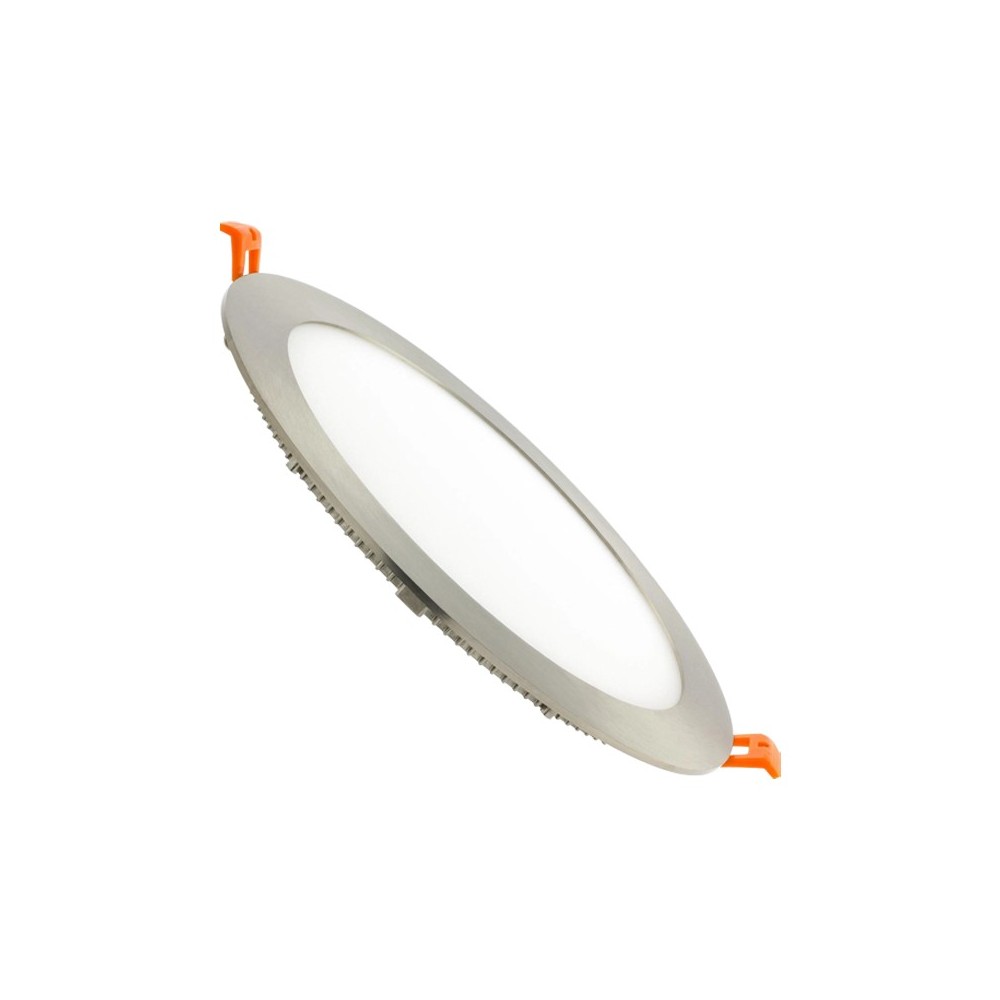 PAINEL LED EMBUTIR 12W REDONDO NÍQUEL 6400K LM