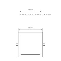PAINEL LED EMBUTIR 4W QUADRADO NÍQUEL 4200K LM