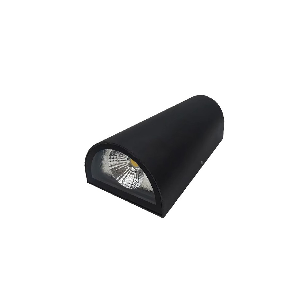 APLIQUE SENI-CIRCULAR PRETO 10W 4200K