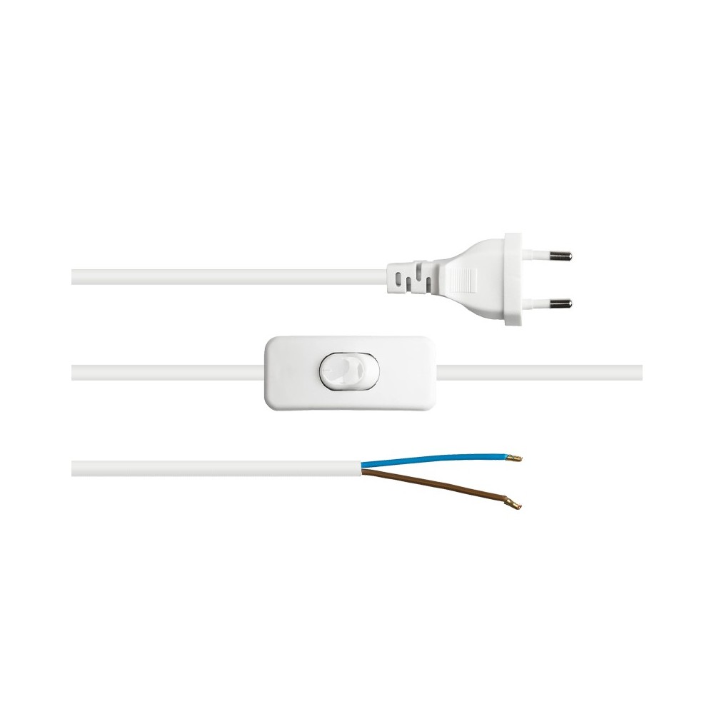 FIO COM FICHA E INTERRUPTOR 1.8m BRANCO