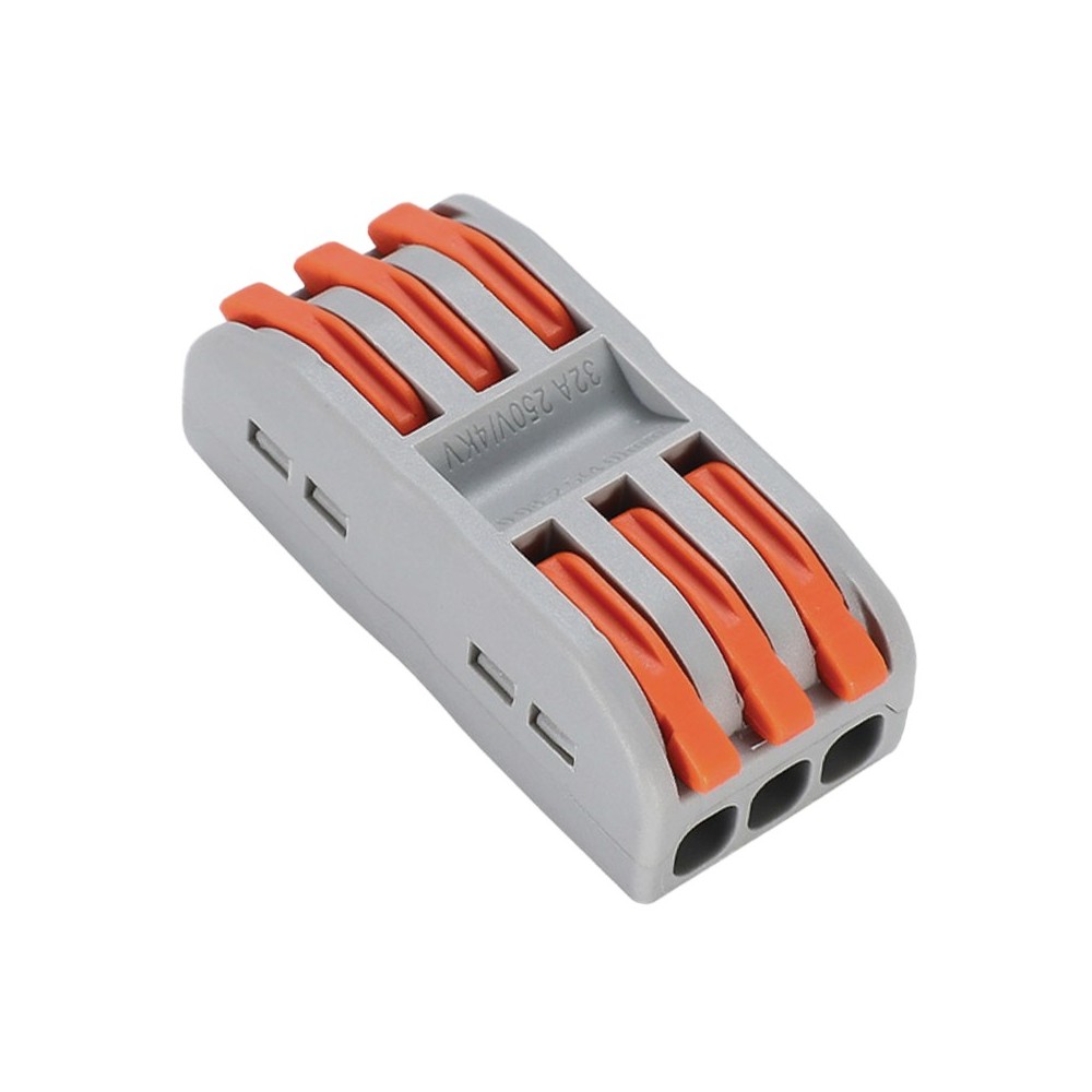 LIGADOR PARA FIO FLEXÍVEL 3+3 ENTRADAS