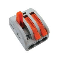 LIGADOR PARA FIO FLEXÍVEL CINZENTO 3 ENTRADAS