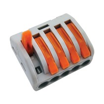 LIGADOR PARA FIO FLEXÍVEL CINZENTO 5 ENTRADAS