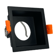 ARO GU10/MR16 RECUADO QUADRADO PRETO