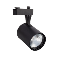 PROJ. DE CALHA MONOFÁSICO PVC PRETO 30W 3000K