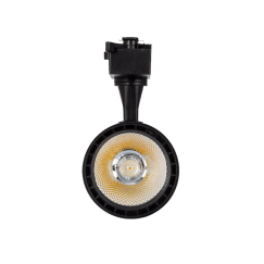 PROJ. DE CALHA MONOFÁSICO PVC PRETO 30W 3000K