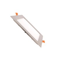 PAINEL LED EMBUTIR 18W QUADRADO NÍQUEL 3000K