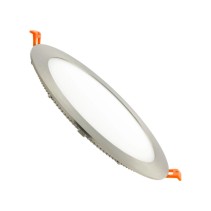 PAINEL LED EMBUTIR 18W REDONDO NÍQUEL 6400K HXL