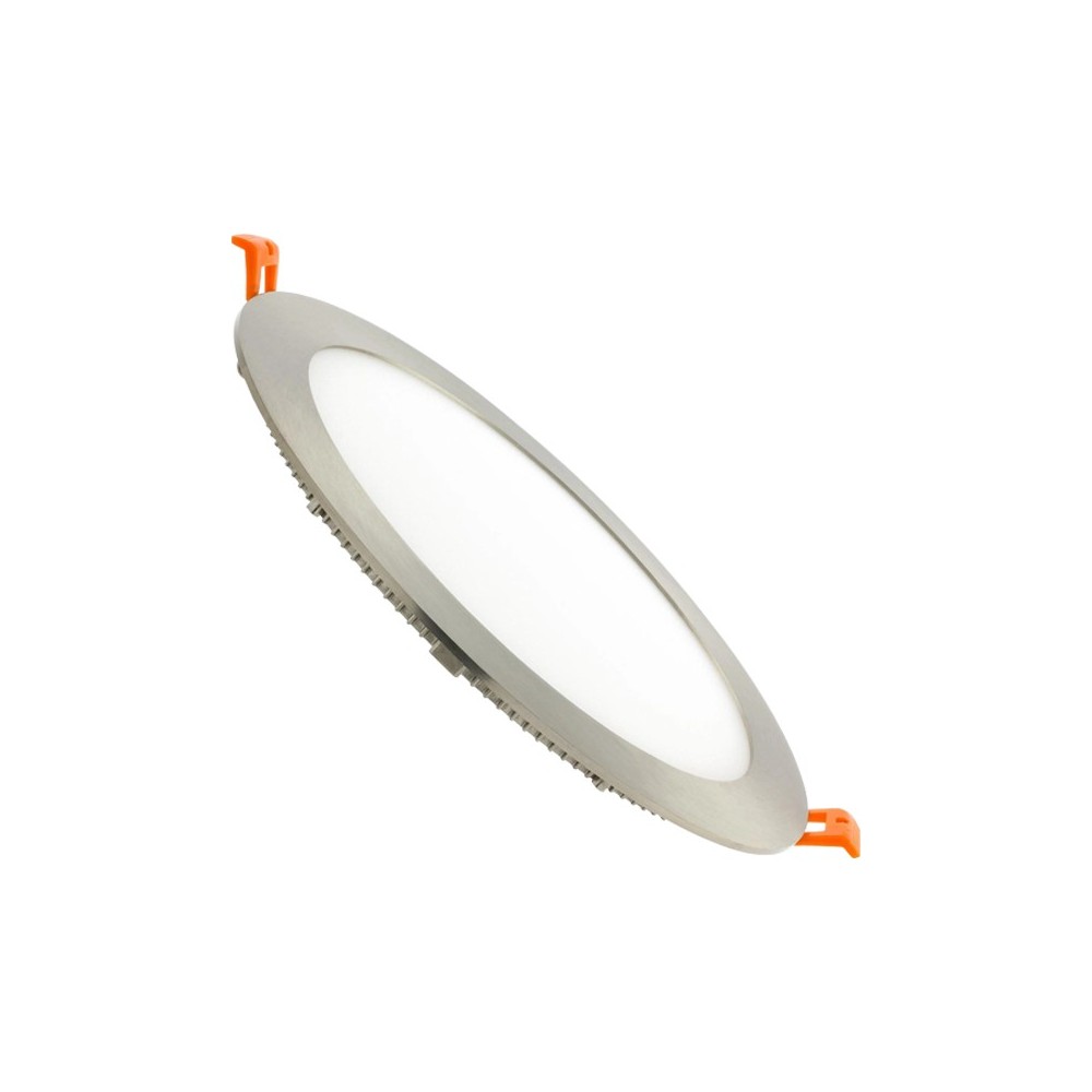 PAINEL LED EMBUTIR 18W REDONDO NÍQUEL 6400K HXL