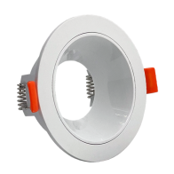 ARO GU10/MR16 RECUADO REDONDO BRANCO PVC FIXO