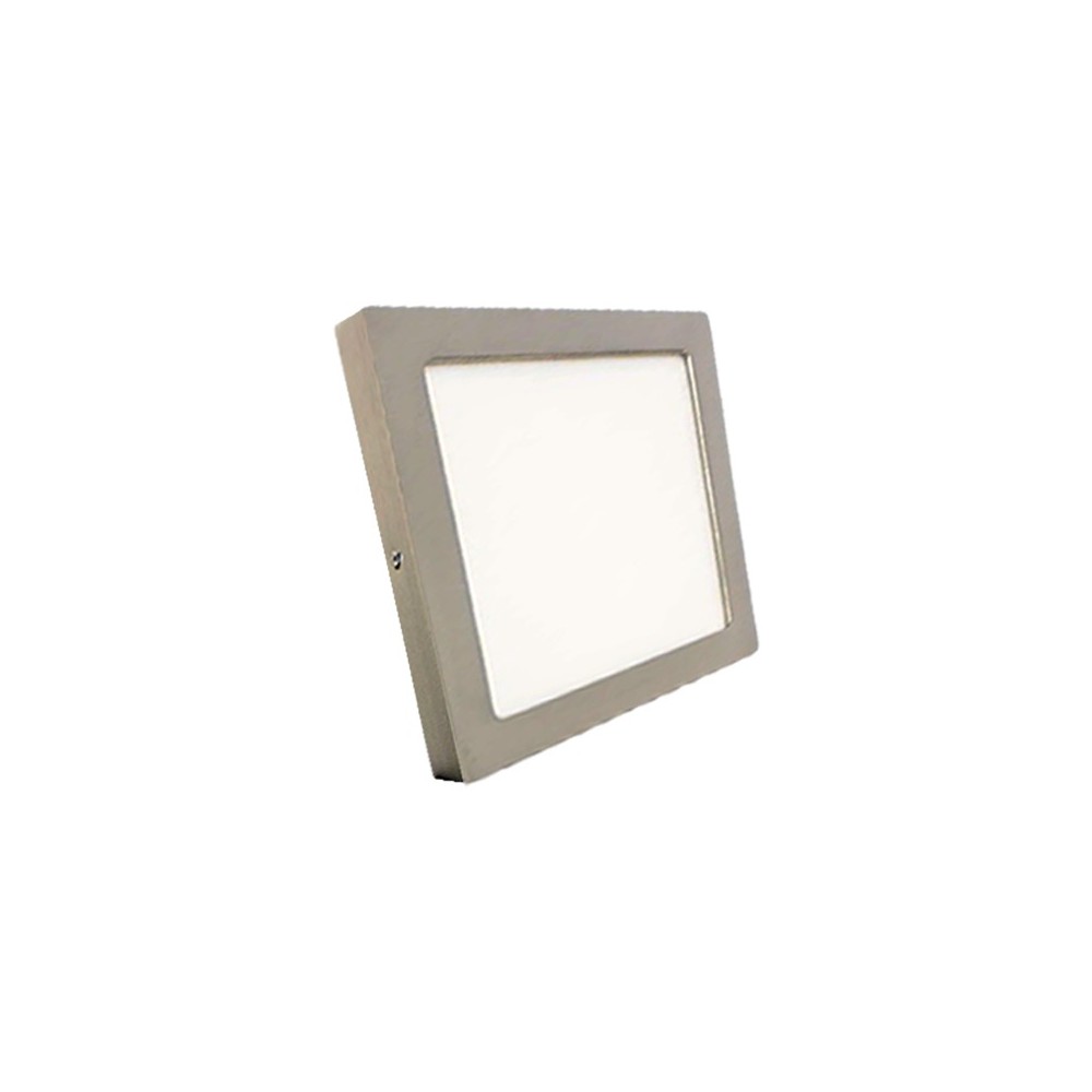PAINEL LED SALIENTE 6W QUADRADO NÍQUEL 6400K HXL