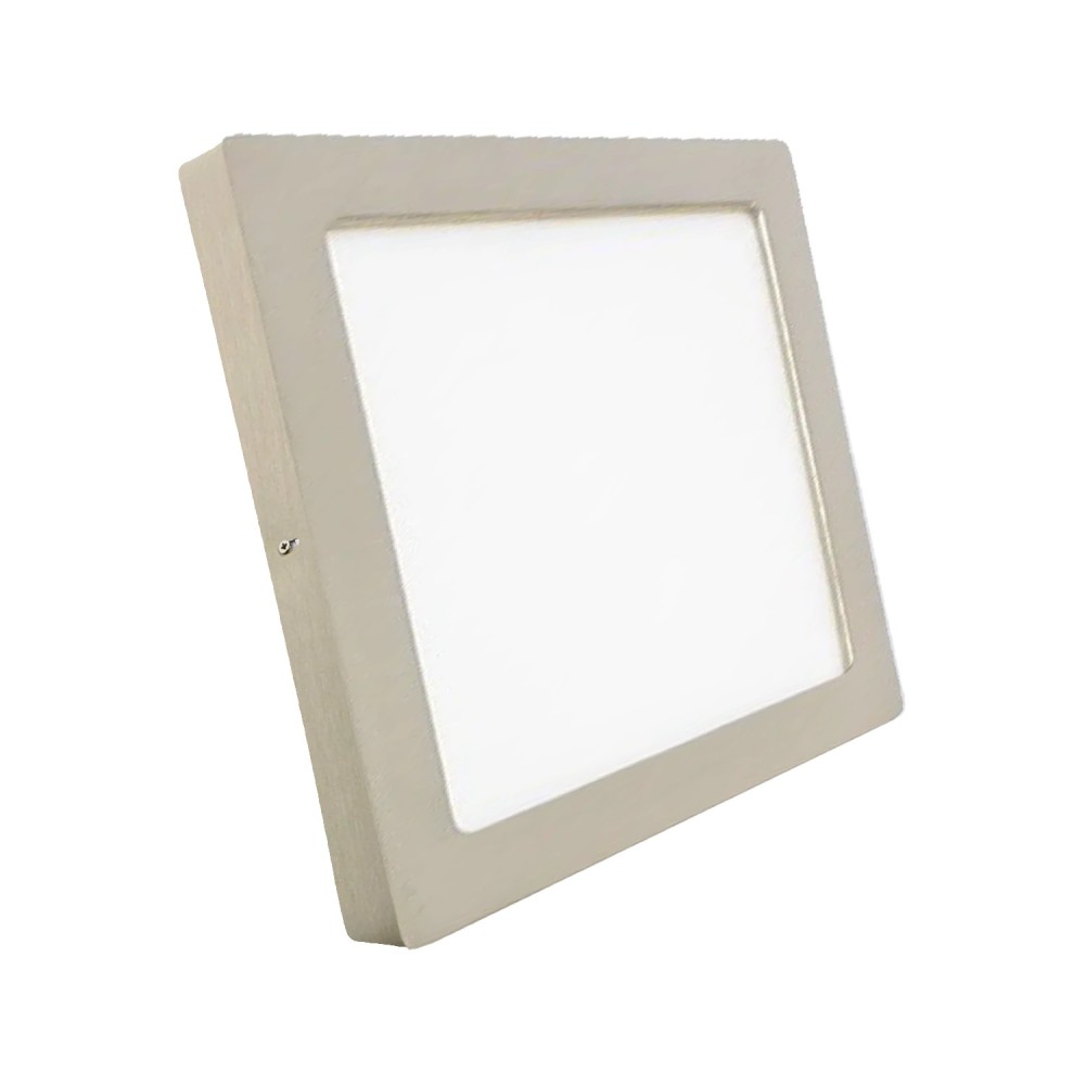 PAINEL SALIENTE QUADRADO NÍQUEL 24W 6400K